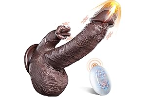 Black Thrusting Dildo Vibrator Sex Toys - 5 in 1