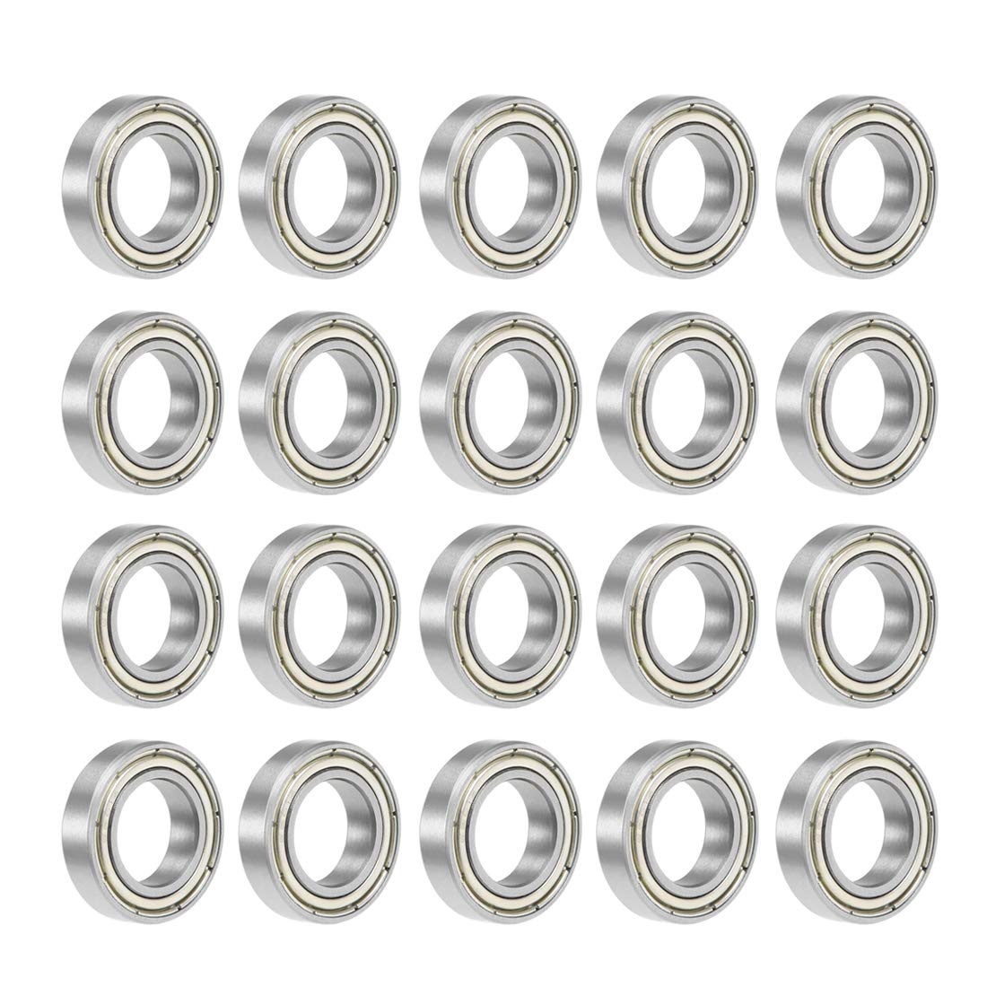 Pnzxi 20pcs 6801ZZ 12x21x5mm 6801Z 6801 Deep Groove Ball Bearings