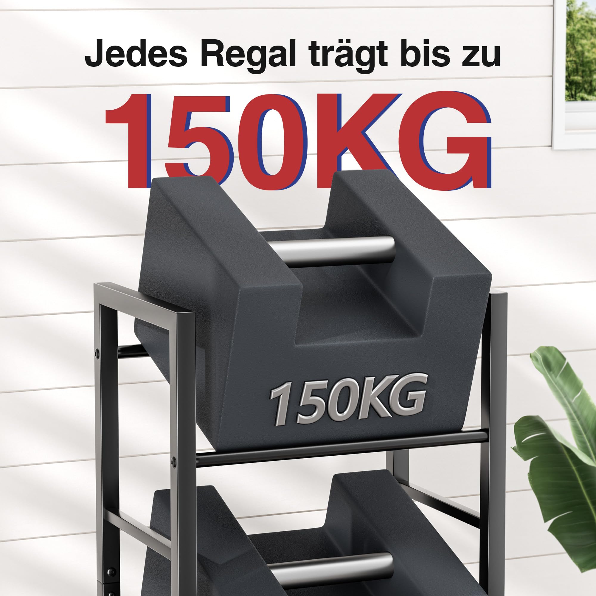 Getränkekistenregal für 3 Getränkekisten - Schwarz Metall Getränkeregal, Stabil & Platzsparend Kistenregal mit 3 Ebenen für Bier, Obst, Gemüse, Wasser - Für Wohnzimmer, Küche & Keller
