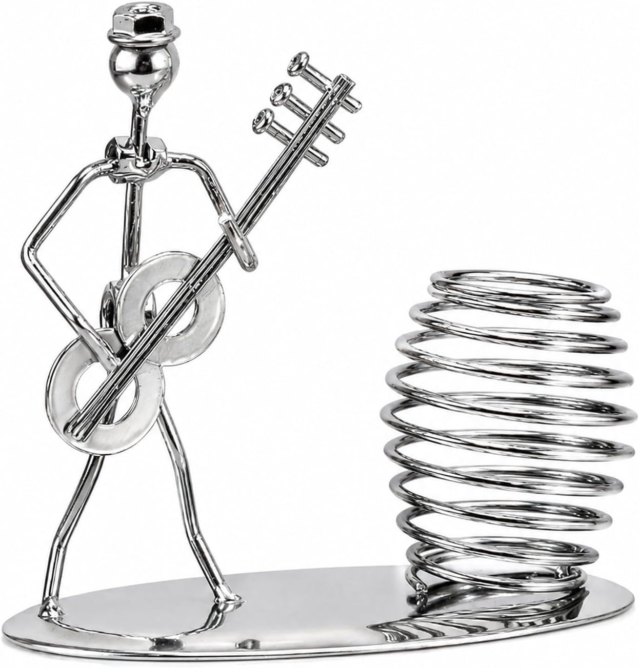 Metal Musician Pen Holder Creative Iron Band Figurine Desk Organizer