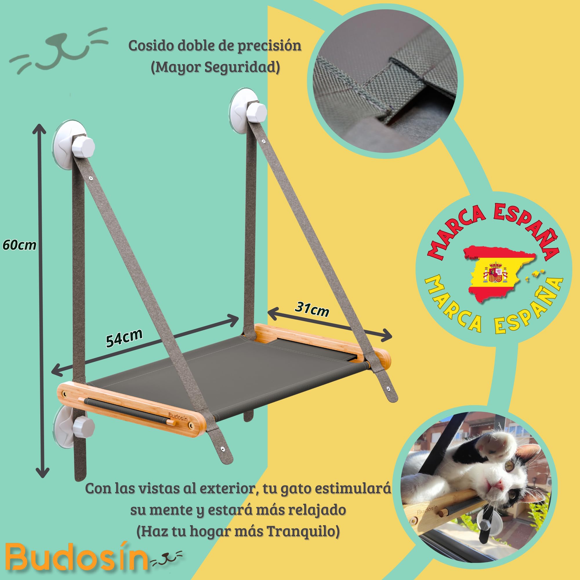 Amaca per gatti Finestra - Amaca gatto-Amaca per gatti - Letto per finestra per gatti - Letto sospeso per gatti - Letto per gatti Accessori per gatti - Amaca per gatti - Amaca per gatti