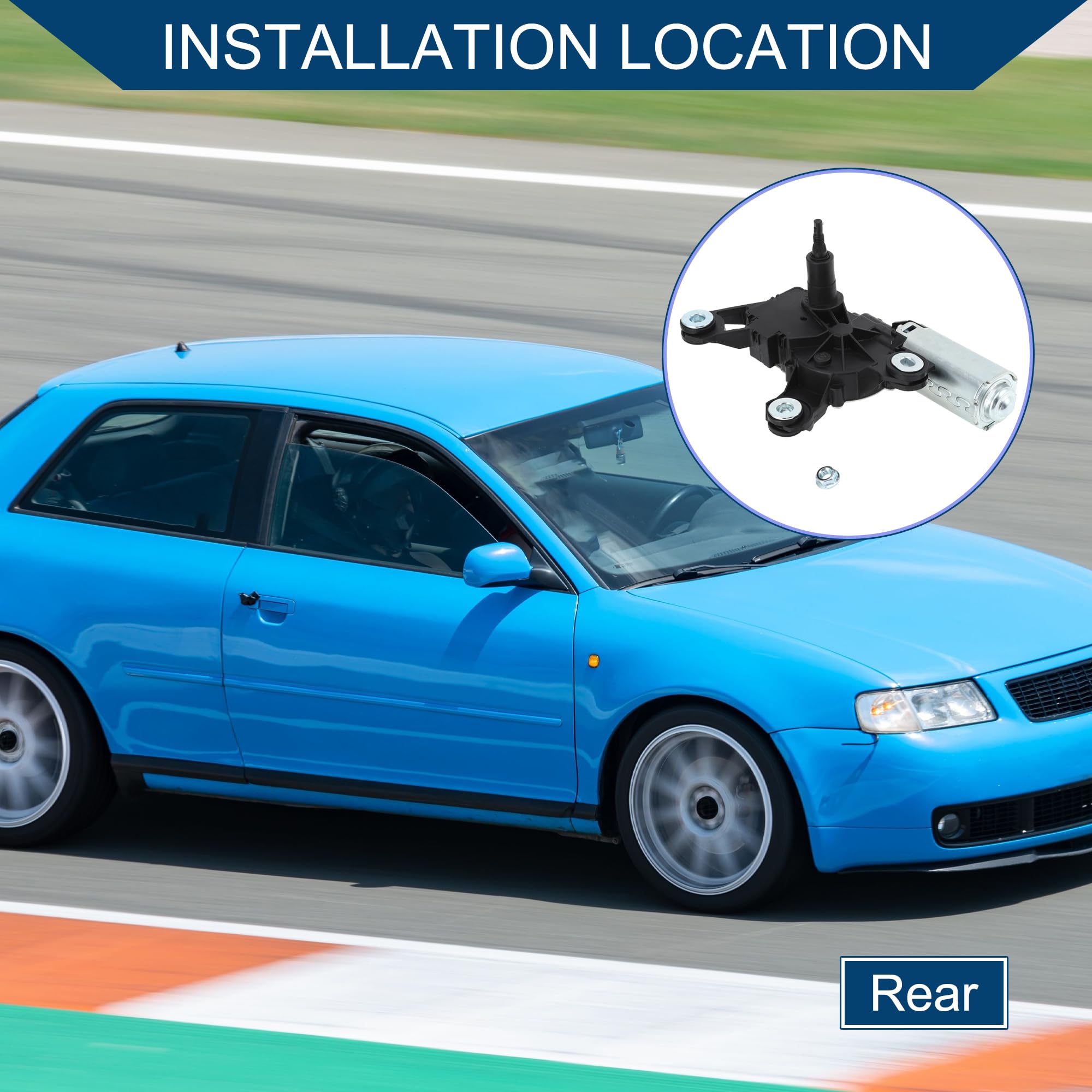 Motor De Limpiaparabrisas Trasero Para Audi A3 1996-2003 1 Pc | Para Audi A6 C5 97-05/A4 B5 94-01/Allroad C5 00-05, Material: Plástico Y Acero, 4 Pines, Trasero, OE: 8L0955711
