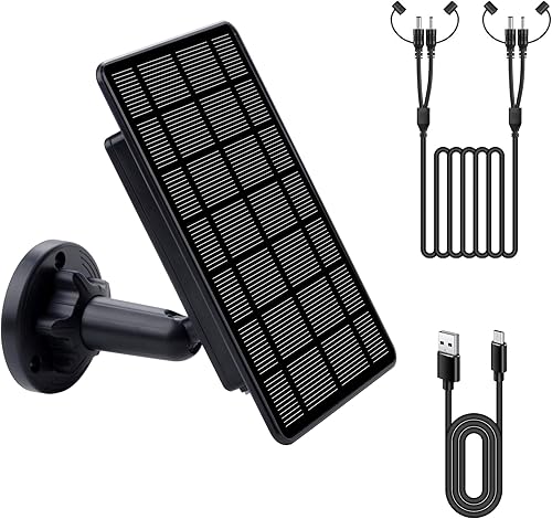 Panel solar de cámara de rastro de 3 W, con batería de litio recargable de 5000 mAh, kit de cargador de batería solar para cámaras de juego de caza