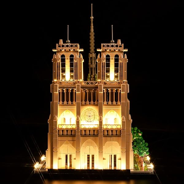 Kit d'éclairage LED pour Lego 21061 Architecture Notre-Dame de Paris (pas de Lego), kit d'éclairage décoratif pour Notre-Dame de Paris Jouet créatif - Version standard - 5