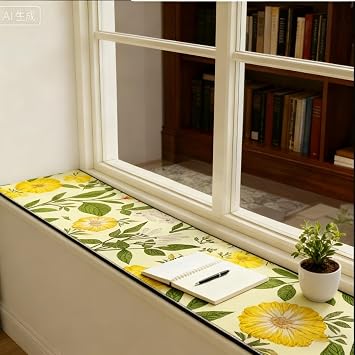 window-sills Ultra-narrow Waterproof Mat For Window Sill, Pet Scratch-Proof Windows Sills Protector Pad, Easy DIY & Customizable Windowsill CushionF,L x W 140x10cm/55x4in