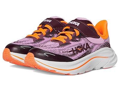 Hoka Kids Clifton 10 (Little Kid) Kids Shoes Flower Nectar/Cosmic Grey : 13 Little Kid M, Textile