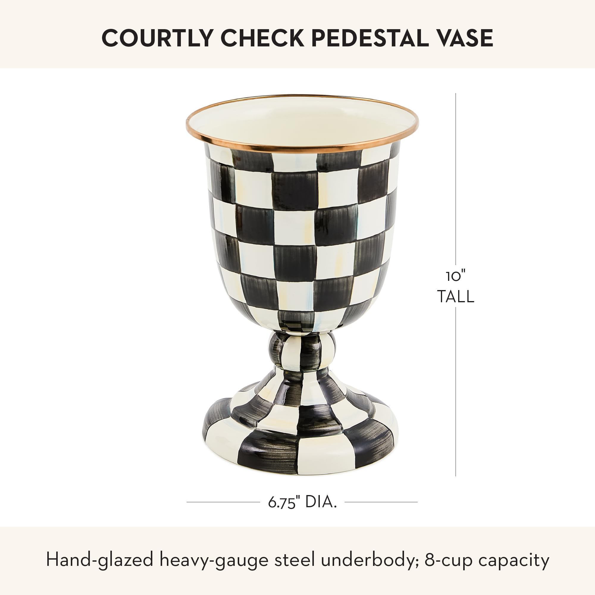 Amazon.com: MACKENZIE-CHILDS Pedestal Vase, Decorative Centerpiece