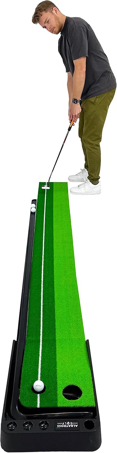 BalanceFrom Putting Green Mat with Automatic Ball Return, 3 Balls Included Regular