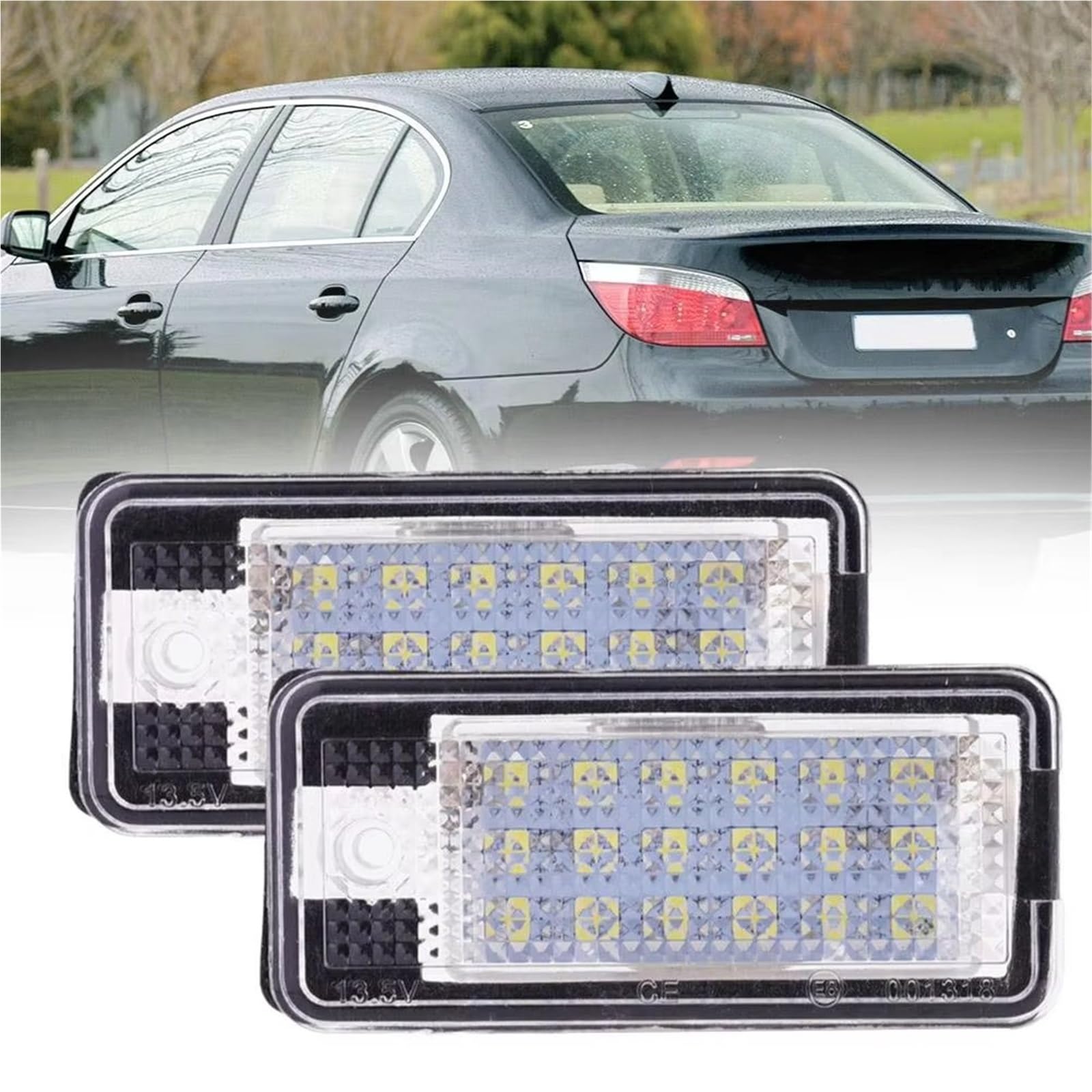Number Plate Light For A4 S4 B6 B7 For A6 C6 4F S6 For A3 S3 8P For A8 S8 D3 4E For Q7 RS4 Error Free White Car License Plate Light 2piece
