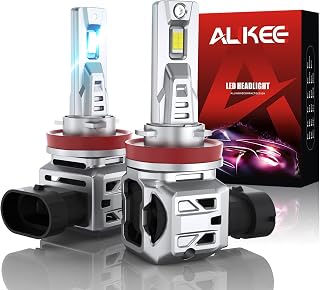 au-kee H11 LED Headlight Bulb 22000LM 6000K Cool White 600% Brighter H8 H9 Wireless Headlamp Conversion Kit
