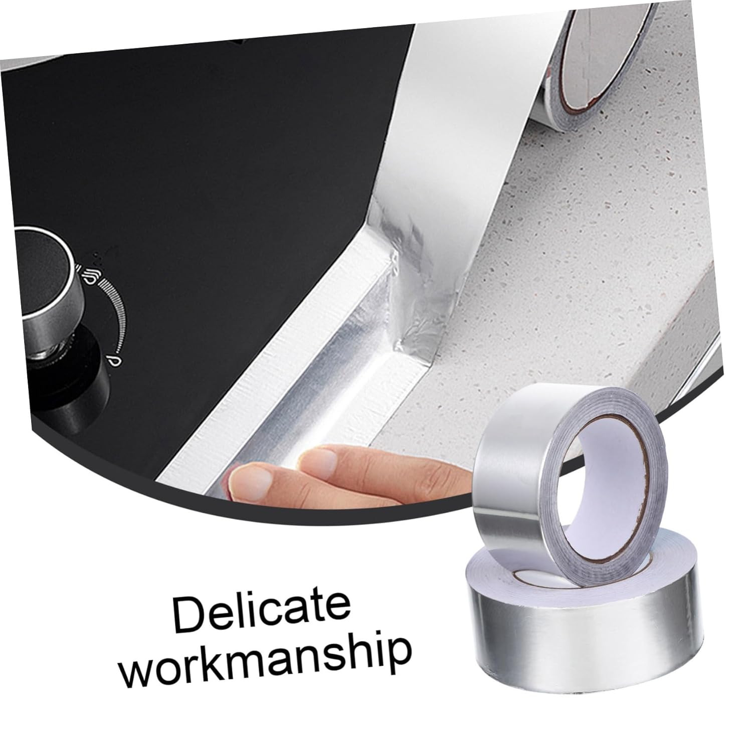 2rolls Aluminum Foil Tape for Electronics Kitchen Repair Strong Adhesive Multi- Use