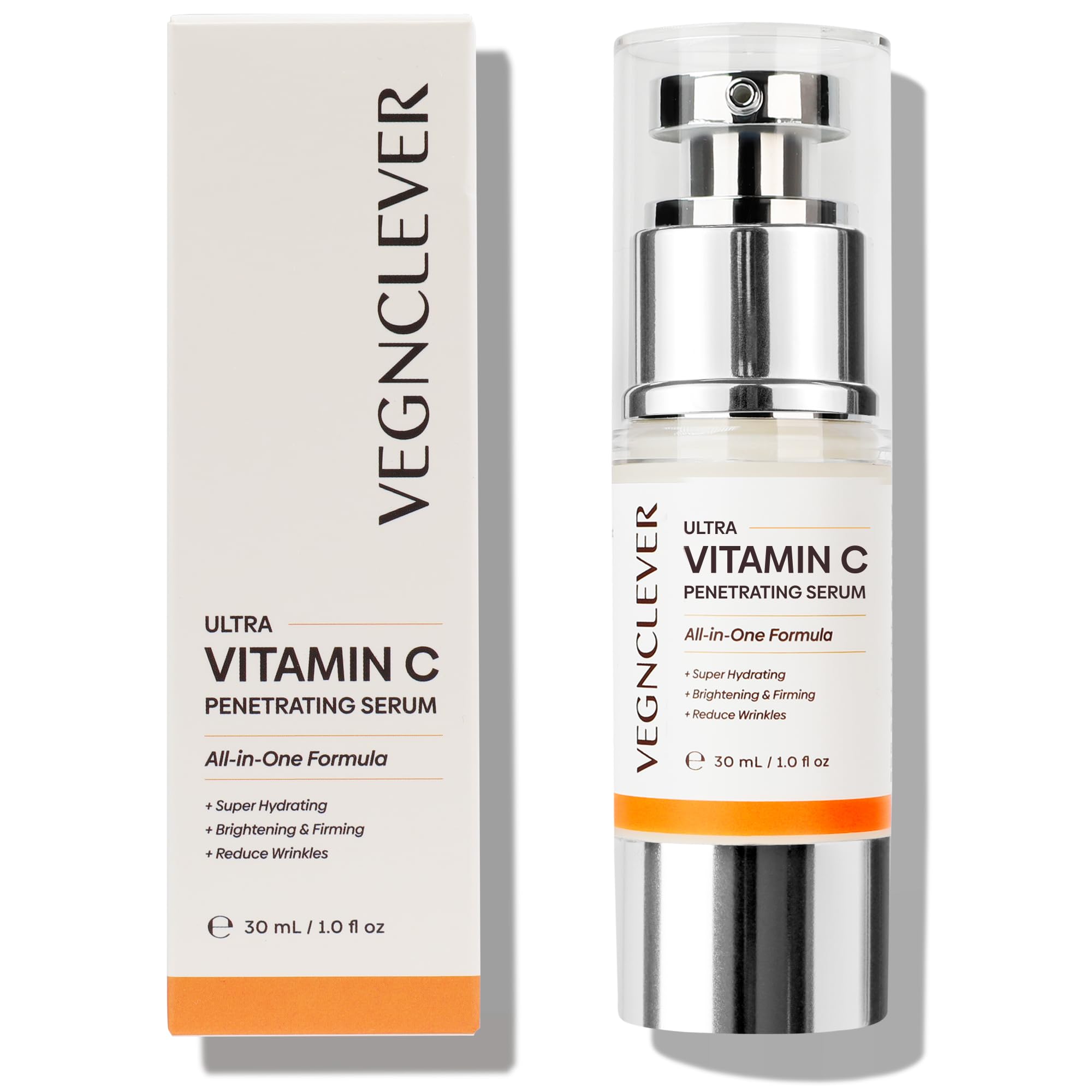 Super Vitamin C Serum for Face: Age-Defying, Moisturizing, Original Vitamin C Face Serum for Wirnkles, Mature Skin, Firms, Smooths with Niacinamide, Collagen Peptides All-In-One Formula 1 Fl Oz