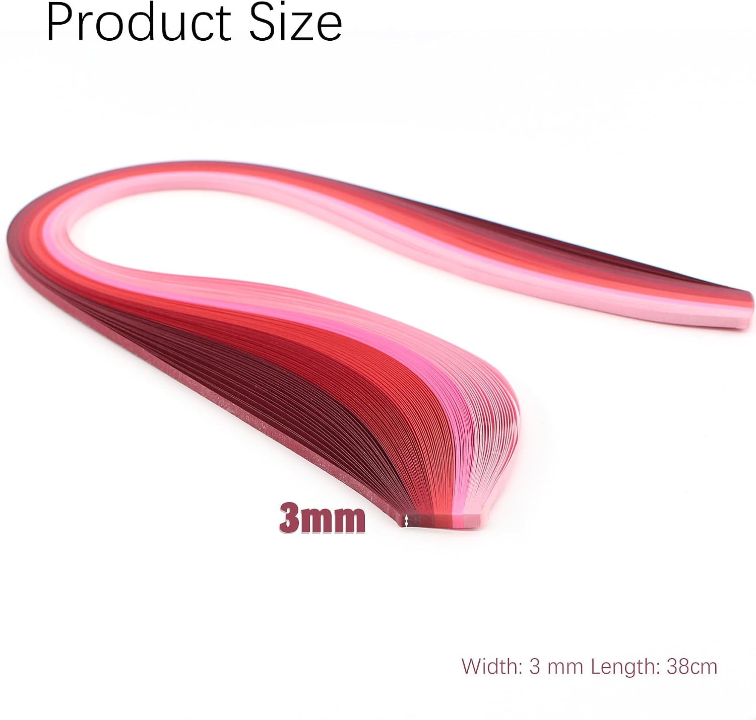 SHRJ 900Pcs Multi-Color Paper Quilling Strips Set 9 Colors Gradient Series Quilling Paper Strips 39cm Length for Decorating Gift Bags Card Making DIY Art Craft Width 3mm (0.12 in)