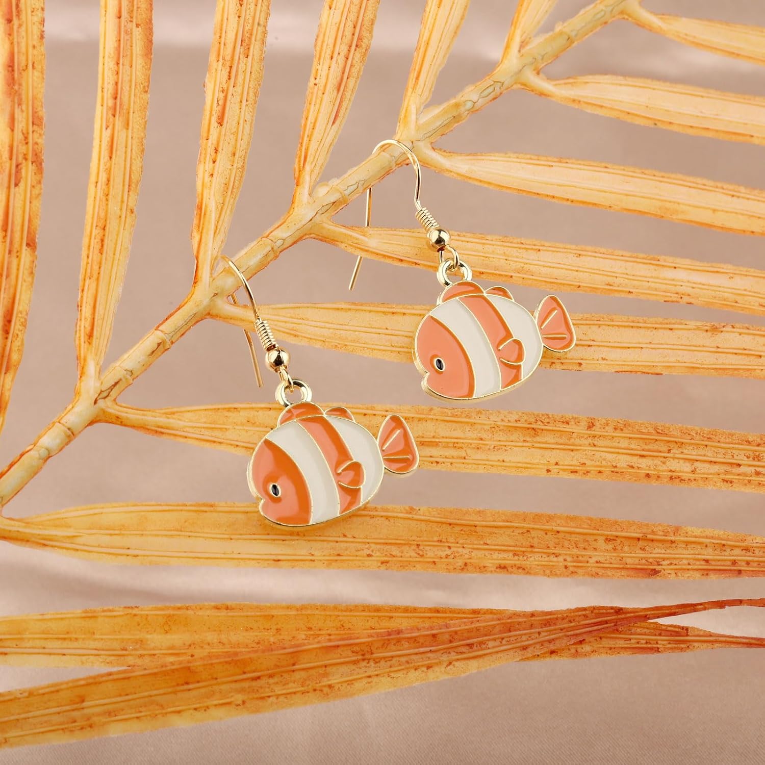 PLITI Fish Movie Inspired Gift Clownfish Lover Gift Clownfish Earrings For Fans image 5