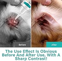 Vista 4 de Tratamiento de infecciones de oído de perro, solución de clēaner de oído de perro, el lavado de oídos para perros ayuda a eliminar la cera, el olor