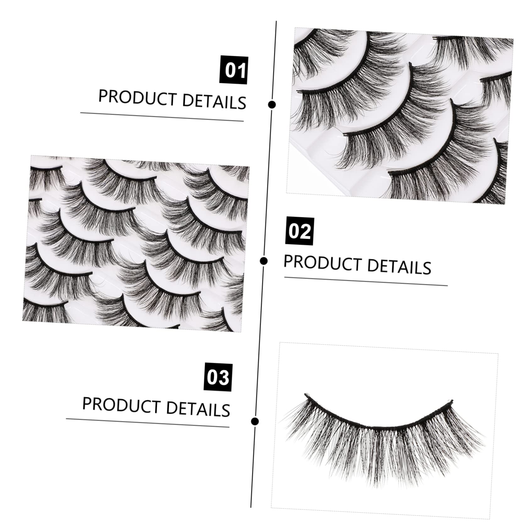 Healeved Eyelashes Naturali Fatte Mano Ciglia False Voluminose Per Trucco Naturale Accessori Per Salone Di Bellezza e Uso Personale