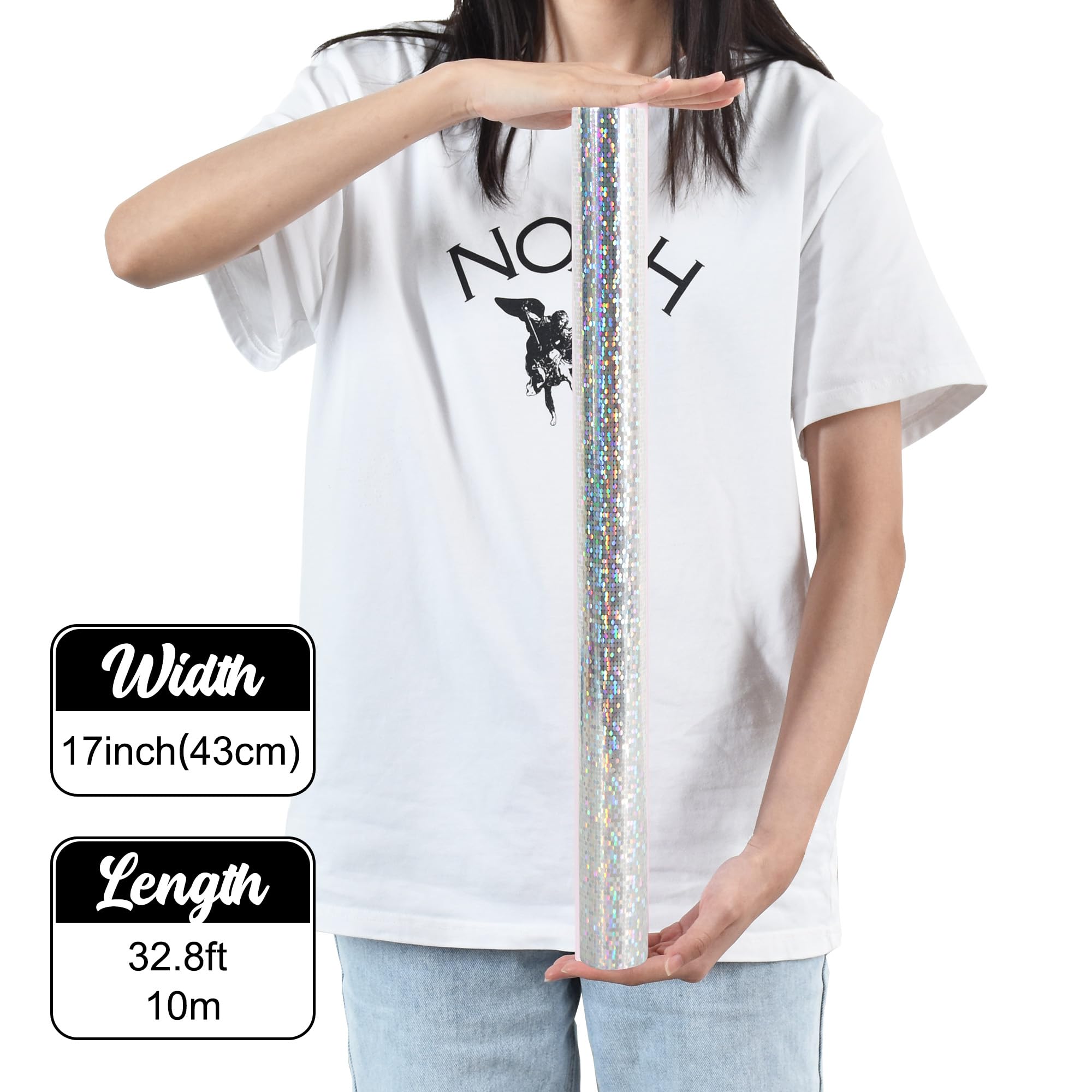 White Iridescent Gift Wrap Paper - 12 Sheets Rainbow Shiny Wrapping Paper 20x28 Inches For Birthdays, Weddings & Holidays