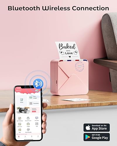 Miniatura 4 de COLORWING M02S - Mini impresora térmica de bolsillo con Bluetooth, 300 DPI, impresora térmica para notas de estudio, fotos, organización, regalo,