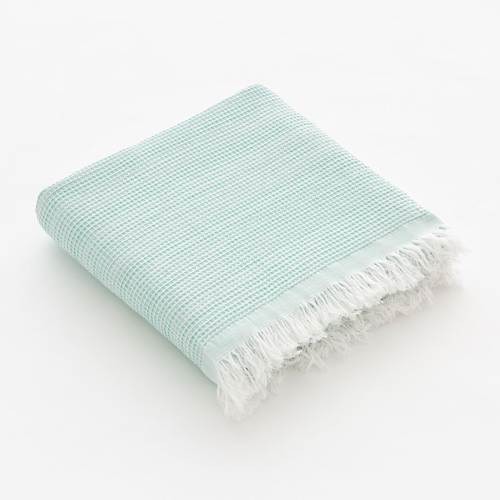 GAMUSI GAMUSI Fouta Pareo Toalla Playa Ligera Nido de Abeja 90x180 cm, Color Agua