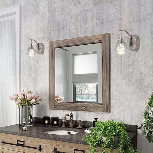 Miniatura 2 de Aplique de pared moderno, apliques de pared LED regulables de 5 W, luz de pared de cristal de luna para dormitorio, mesita de noche, baño, sala de