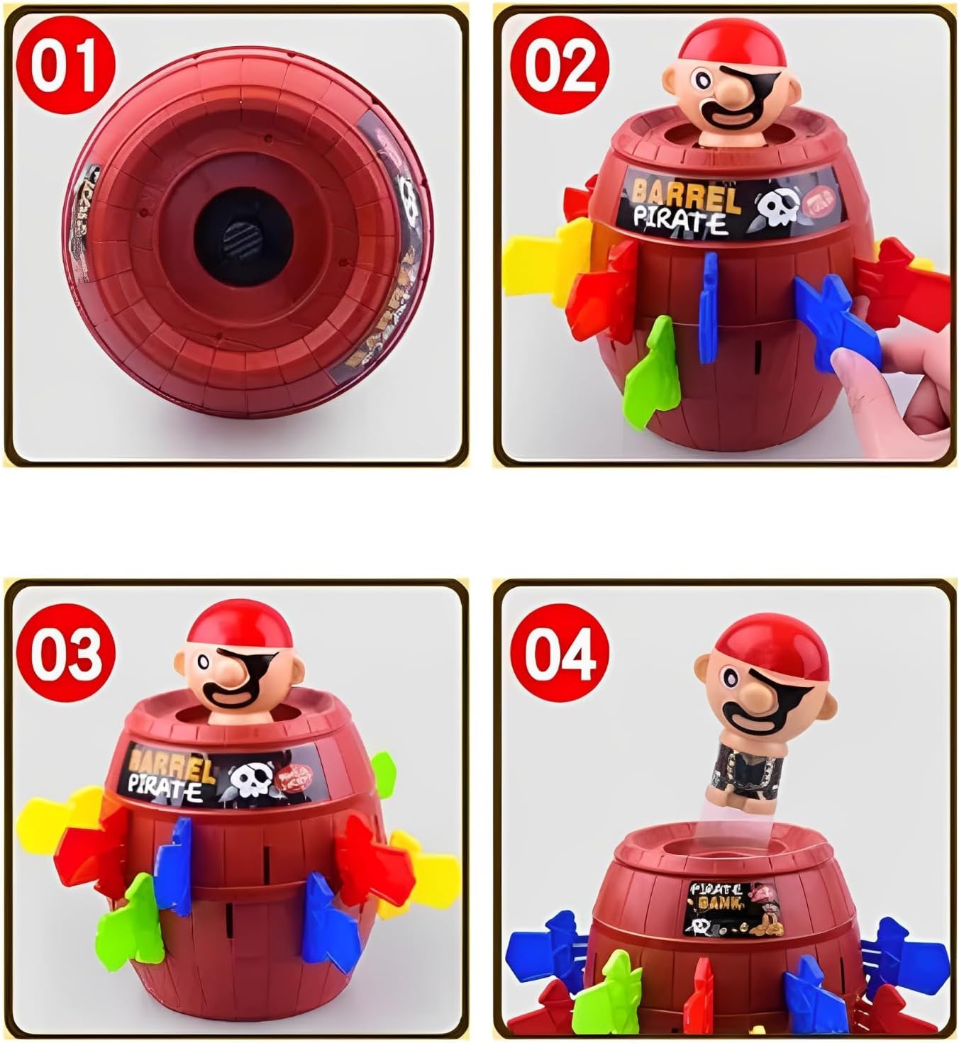 Pula Pirata Barril Educativo Infantil, Jogo Interativo e Divertido para Meninos e Meninas de Todas as Idades Pula Pirata Barril Educativo Infantil, Jogo Interativo e Divertido para Meninos e Meninas de Todas as Idades