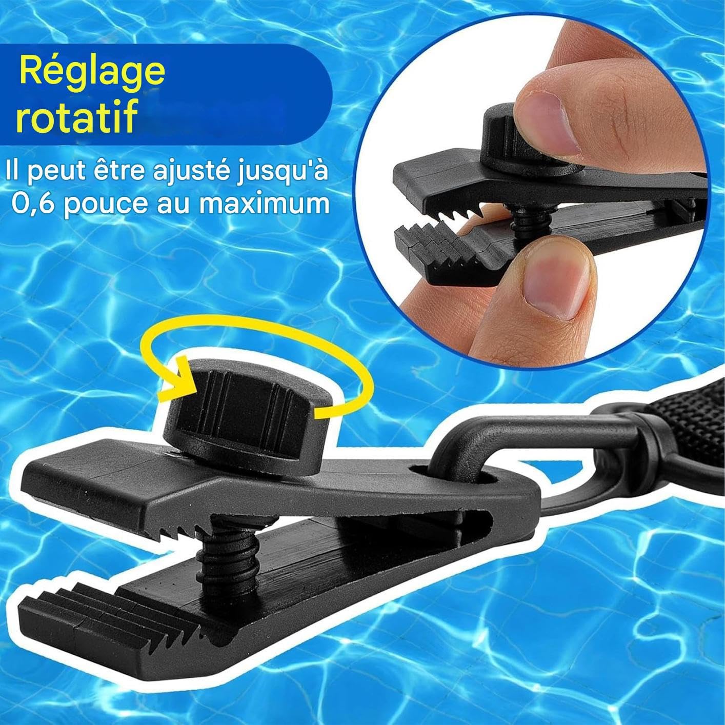 Kit Attacco Avvolgitore Telo Solare Piscina Presa Robusta Installazione | Set Fissaggio Rullo Copertura Piscina Fermagli Per Cinghie, Giardino, Casa, Patio, Piscina Fuori Terra