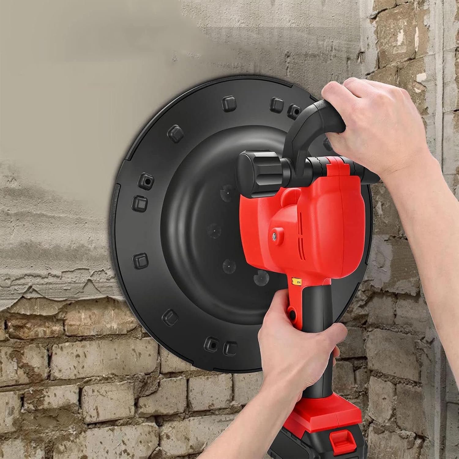 Concrete Wall Sander, 6-Speed Regulation, 48V Lithium, 1680W, 38cm Disc, Includes Trowel & 2.5Ah Battery (1X2500MAH)