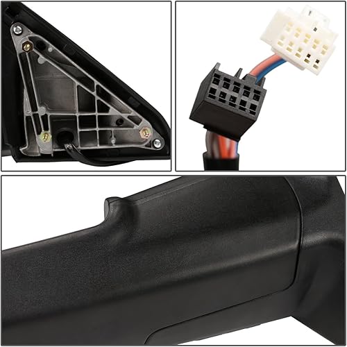 Vista 7 de Auto Dynasty Espejo de remolque lateral plegable con luz intermitente LED ahumada, compatible con Dodge Ram