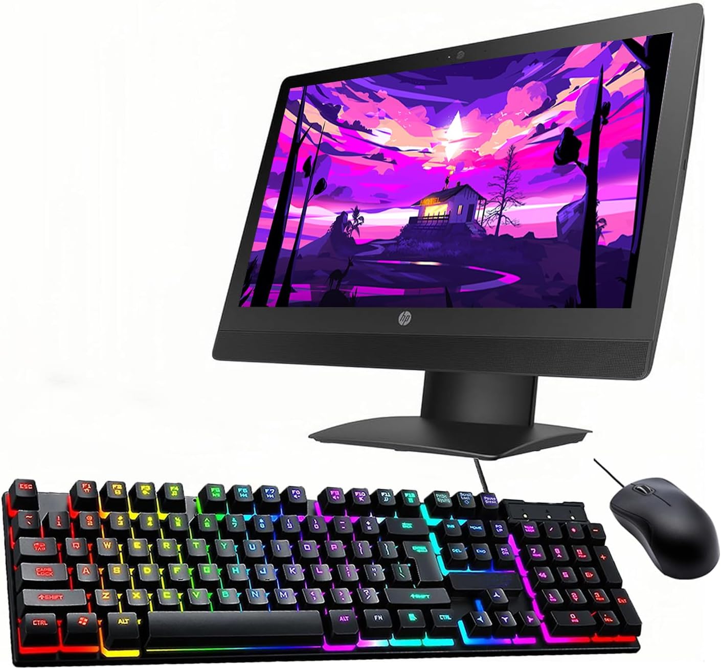 HP ProOne 600 G3 All-in-One Desktop Computer, 21.5" FHD(1920x1080), Intel Pentium G4560 3.50GHz, 8GB RAM, 256GB SSD, No DVD, USB WiFi+BT, Keyboard and Mouse, Windows 11 Pro (Renewed)