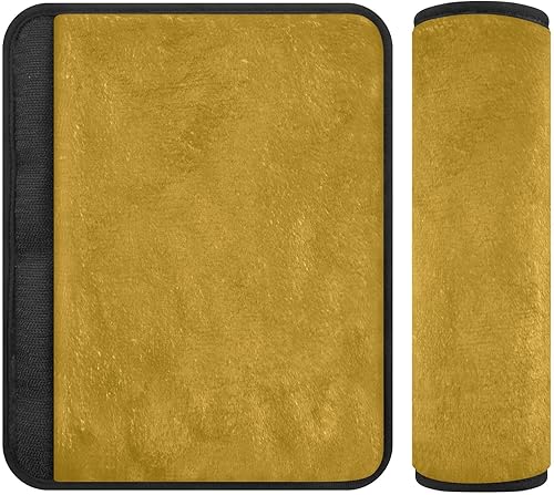 Almohadillas para cinturón de seguridad de automóvil con varilla dorada oscura, protector de cinturón de seguridad, lavable, fundas para cinturón de