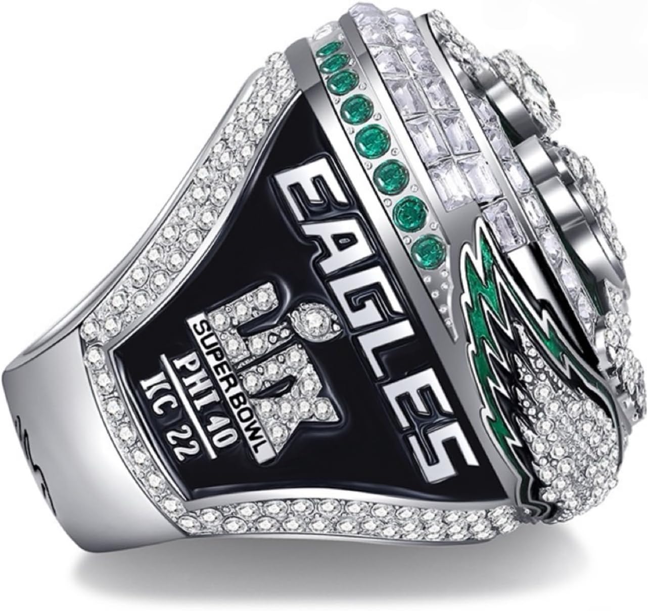2025 Football No.1 Championship Ring Replica – Stylish, Durable, Perfect Collectible Gift for Men & Fathers, Comes with Wooden Box, Football