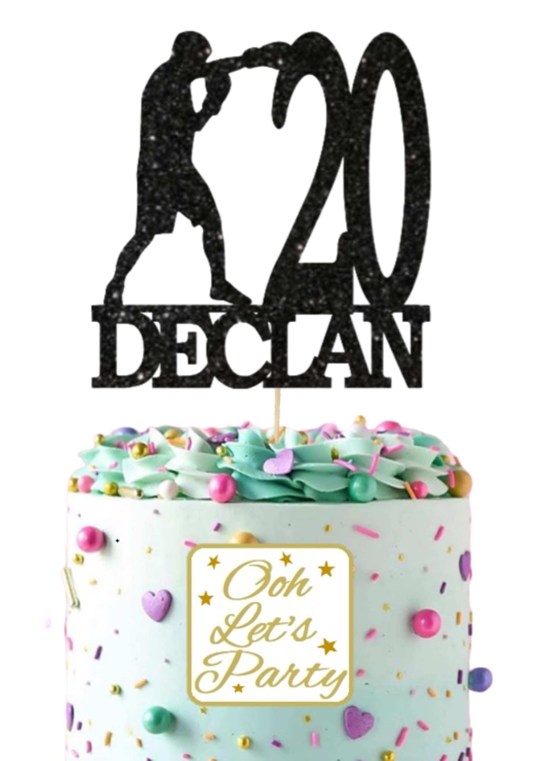 Boxing Birthday Cake Topper, Choose Your Name, Age & Colour.