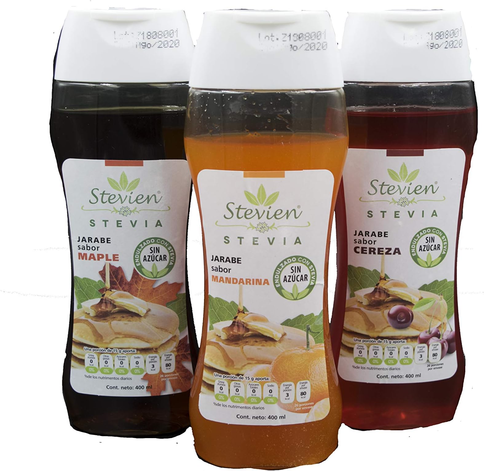 Stevien No sugar Syrup sweetened with Stevia Assorted flavors (3pack)…