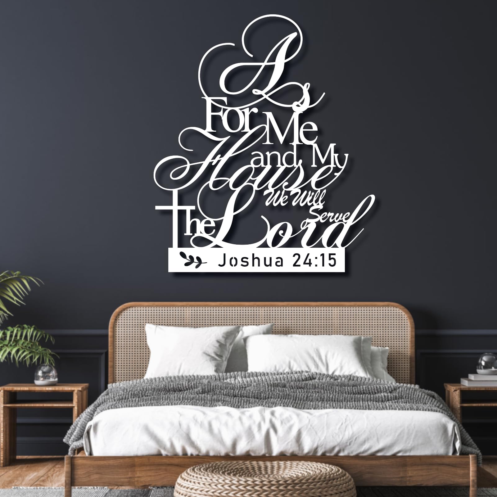 Wanddekoration „As For Me And My House“ – Christliches Schild, 104 X 38 Cm, Aus Holz