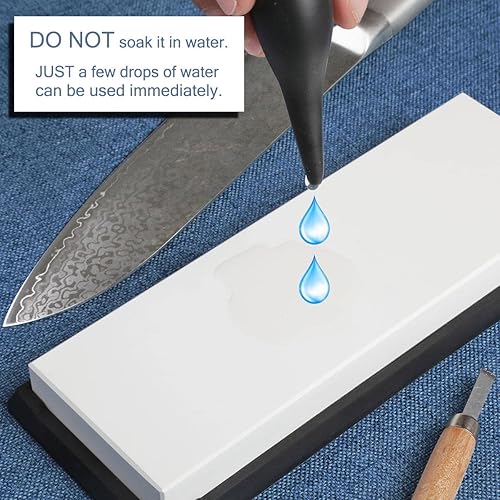 Miniatura 2 de Piedra de afilar de vidrio premium, piedra de afilar profesional, piedra de vidrio grano 15,000, piedra de afilar cuchillos de un solo lado,