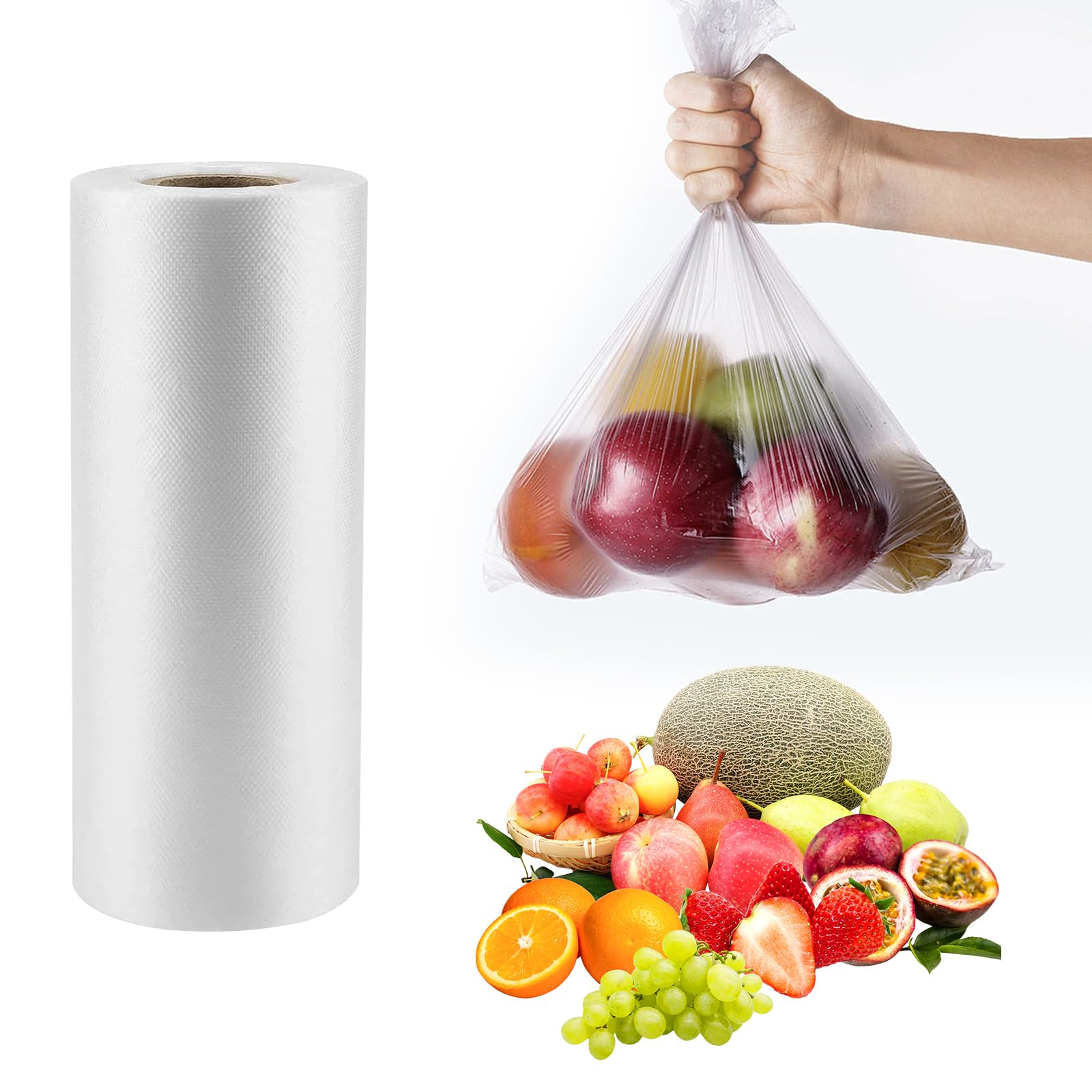 CLASSY Large 14" x 20" 350 Bags/Roll Plastic Food Storage Bags, Plastic Produce bags for Vegetable Fruits, Bread - (1 Roll, Total 350 Bag)