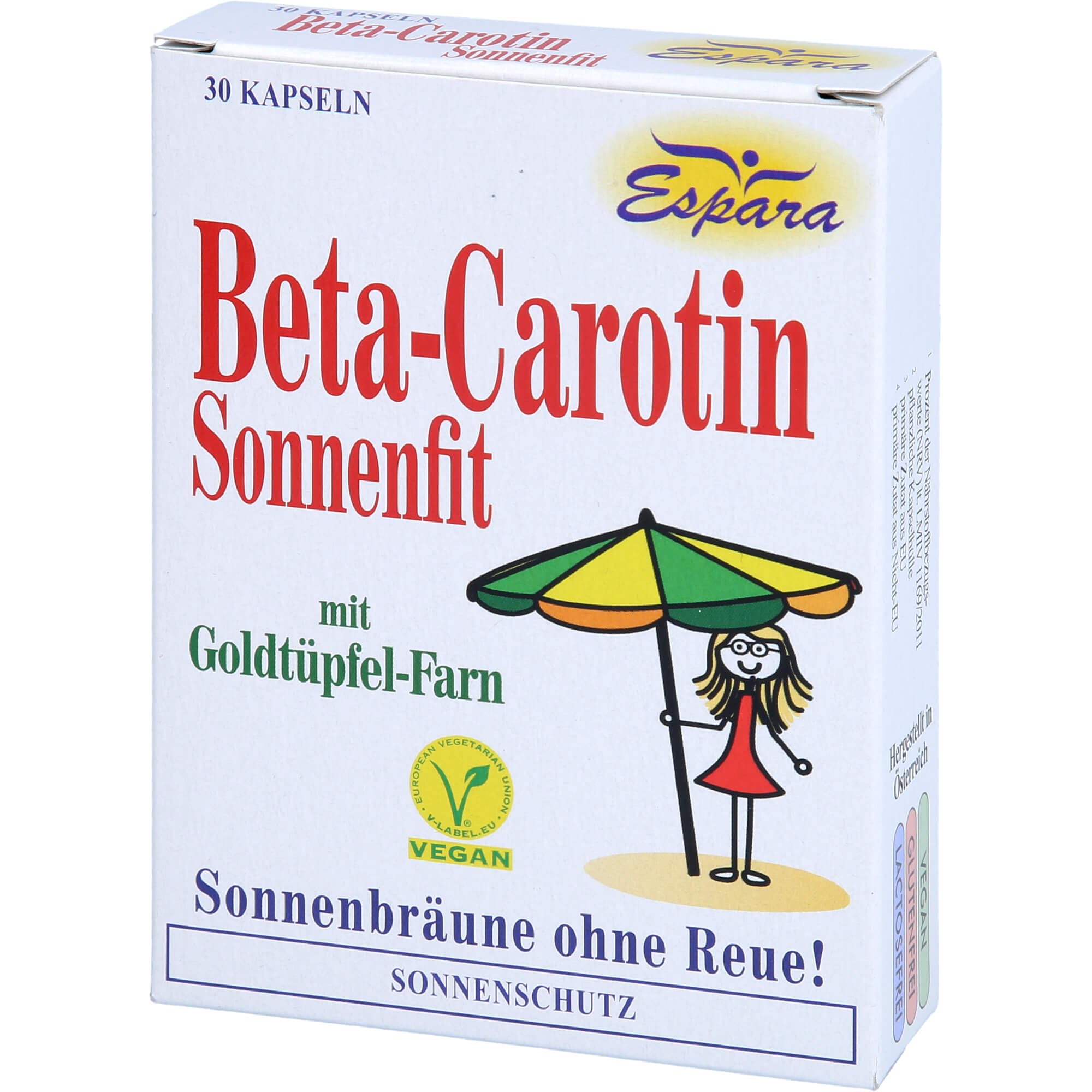 Beta-Carotin Sonnenfit mit Goldtüpfel-Farn Kapseln für Sonnenbräune ohne Reue, 30 St. Kapseln