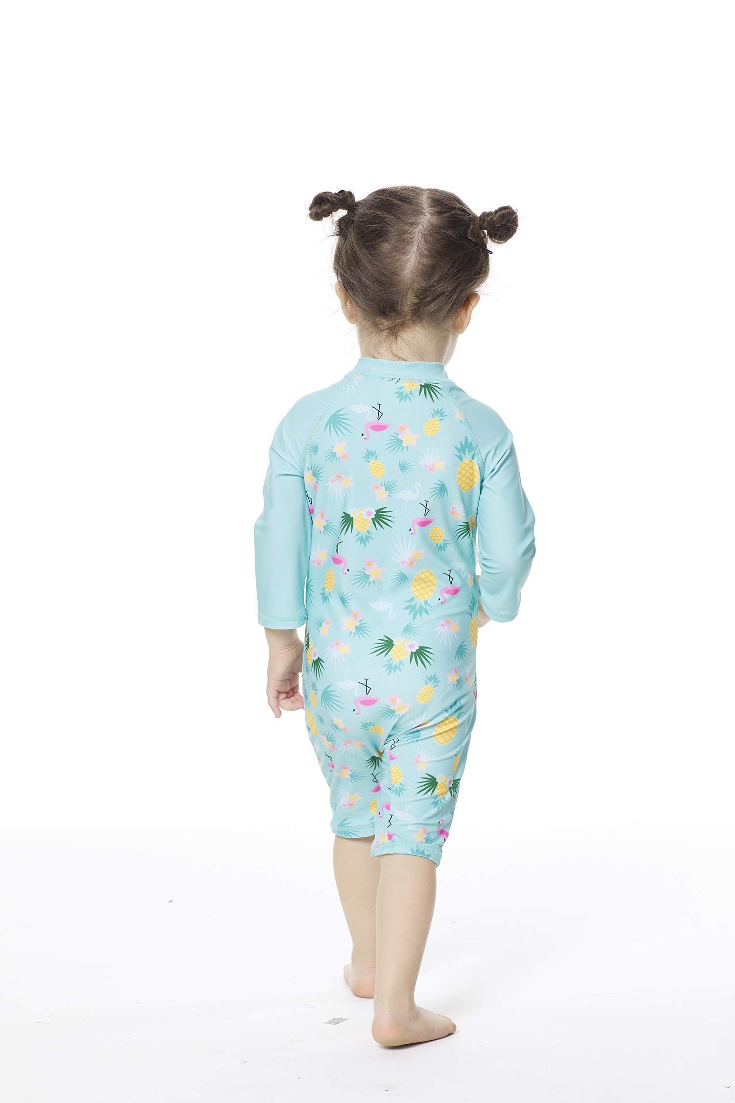 BONVERANO Baby Mädchen Badeanzug EIN stück 3/4 der ärmellänge UV-Schutz 50+ Kleidung MIT Einem Reißverschluss…