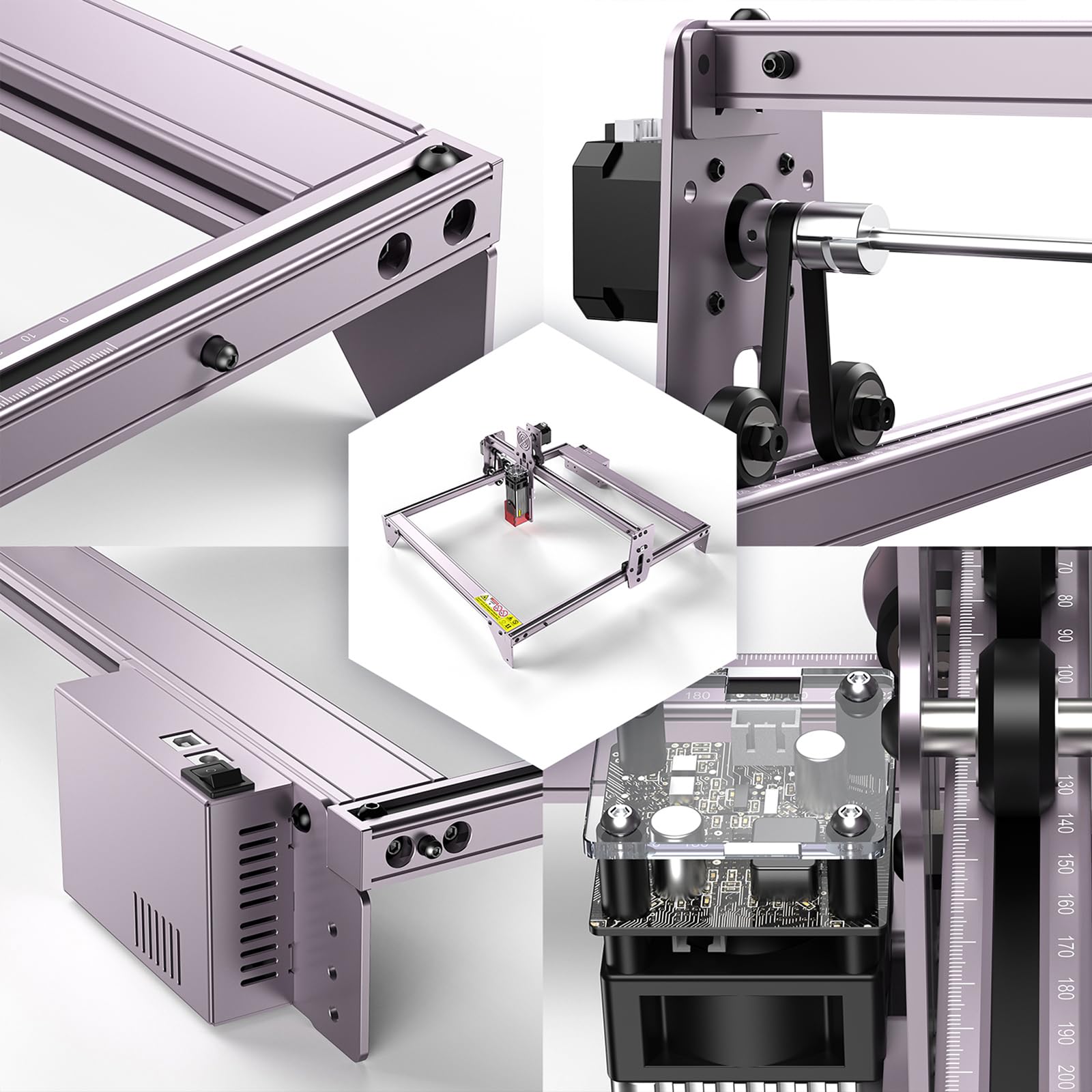 ATOMSTACK A5 Pro 40 W Laser graviermaschine, 5W Laser-Ausgangsleistung, Gravurfläche 410x400mm, 0,01 mm hochpräzise Laser Cutter, Graveur für Holz Metall DIY handgefertigt
