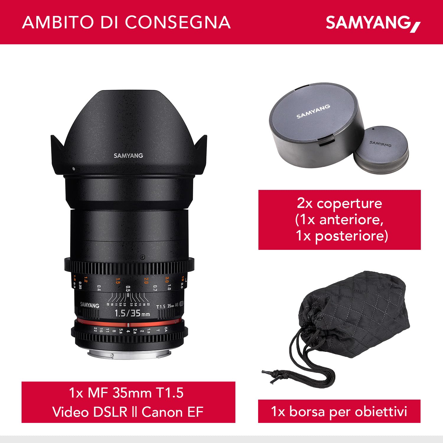 Obiettivi Samyang 35mm/F 1.5 ED AS UMC VDSLR II