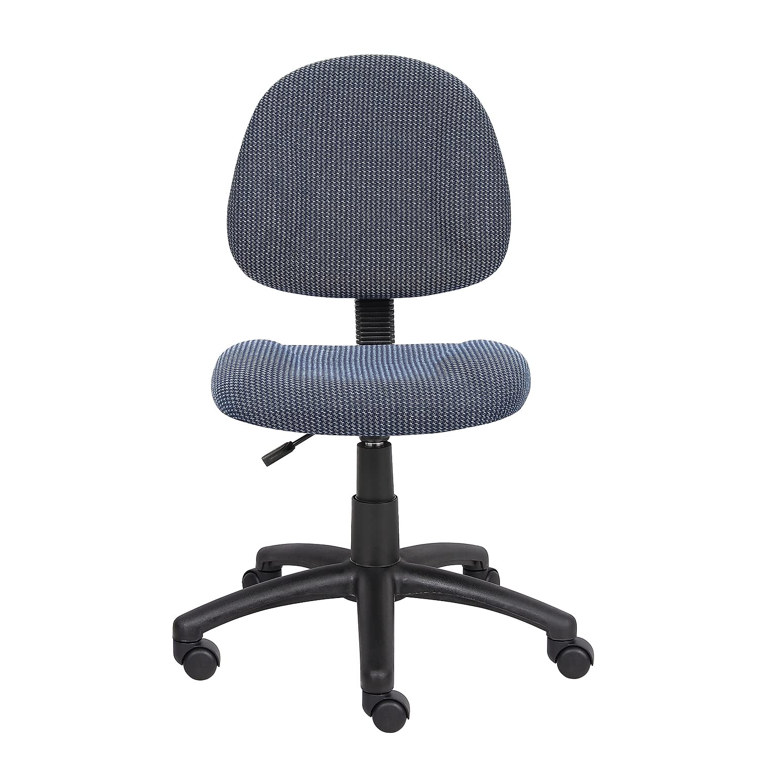 Boss Office Products Perfect Posture Delux Fabric Task Chair without Arms in Blue