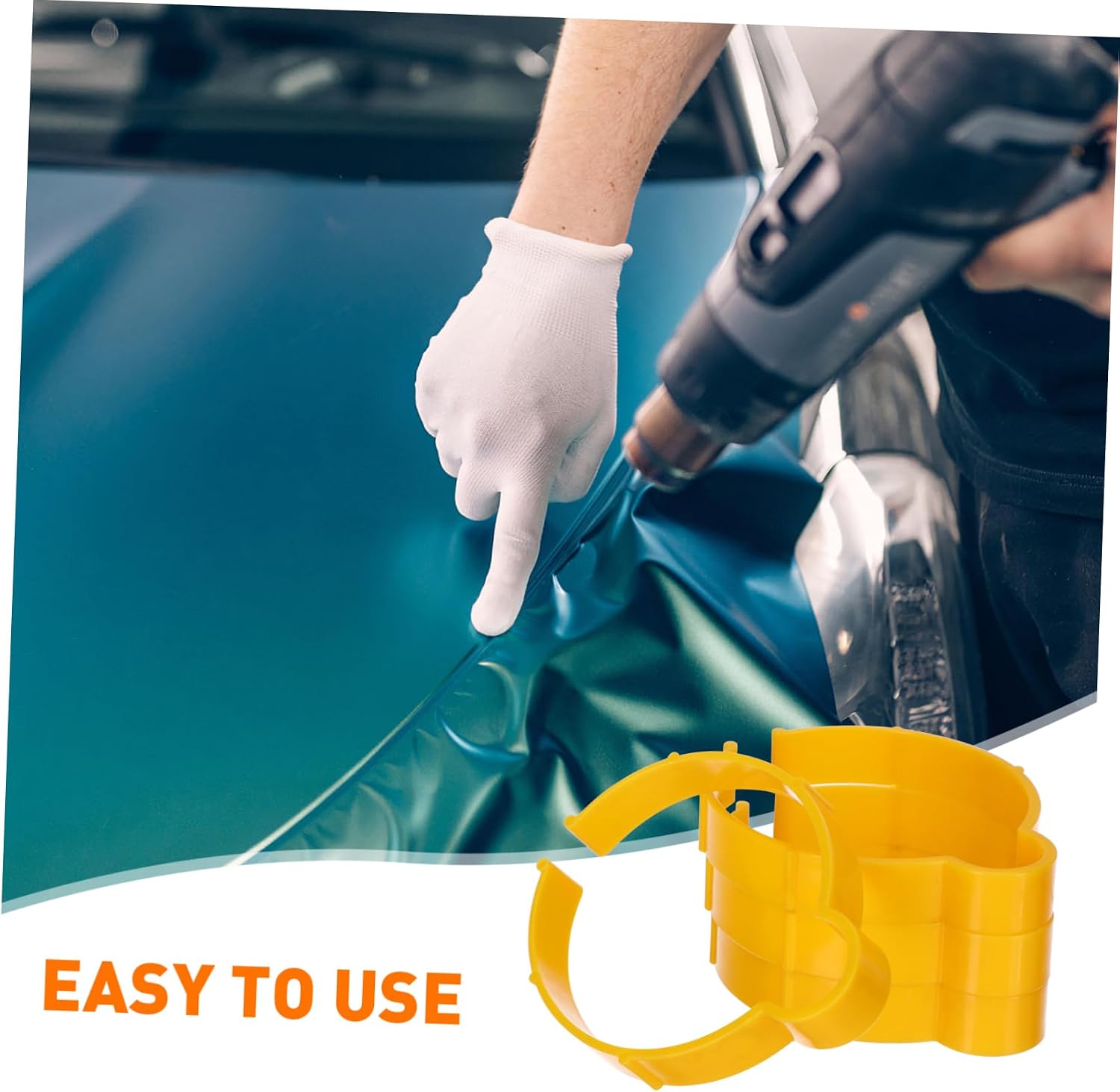 4pcs Vinyl Wrap Sheet Clips Tool for Car Decals Yellow Ring Storage Clips for Auto Film for Easy Vinyl Wrap and Decal Management