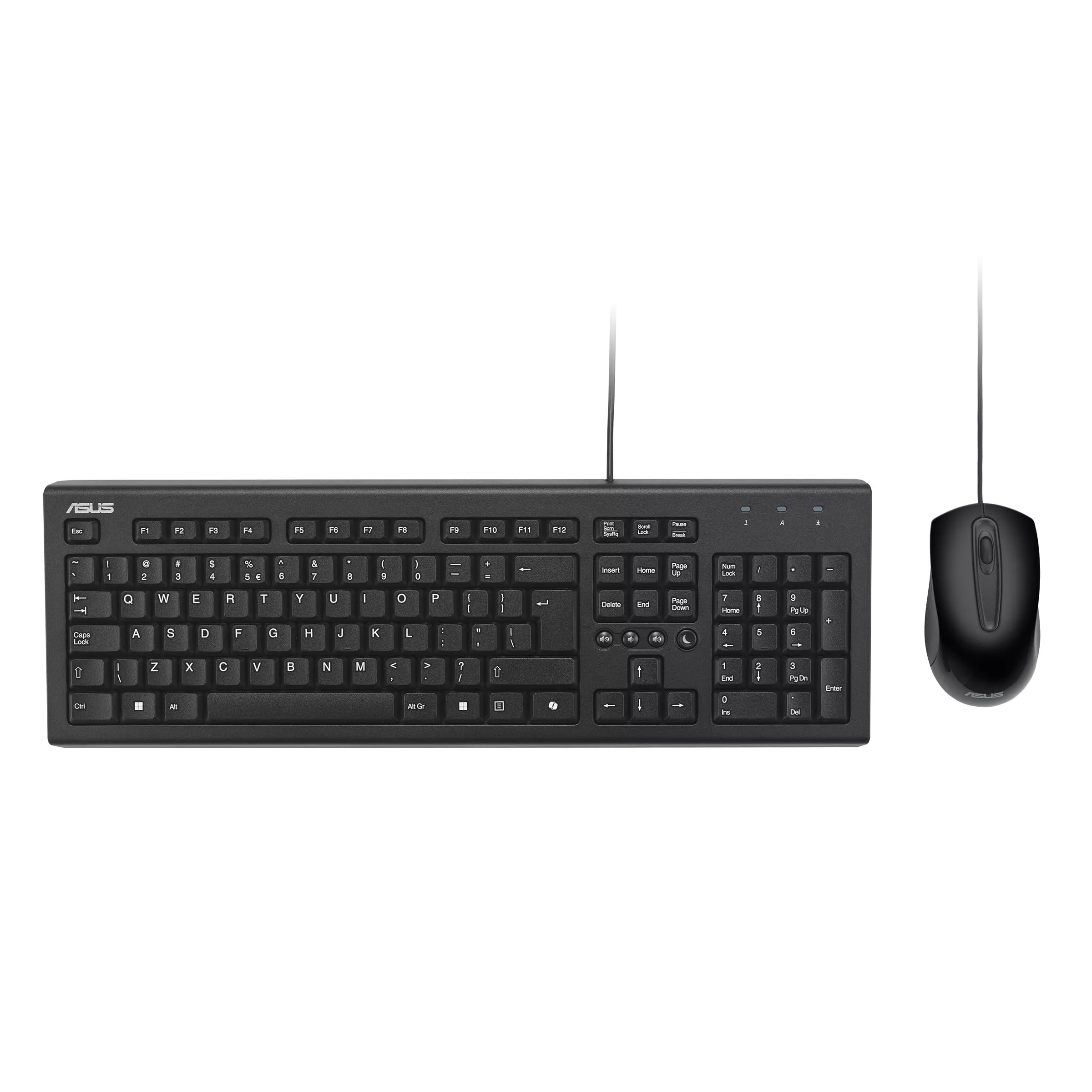 Asus U2000 Copilot Office Keyboard and Mouse Set, Hot Keys, Wired, Optical, USB, WIN 11
