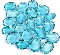 Atacado conjunto de 4 peças 200 quilates cintilante topázio azul suíço facetado pedra preciosa oval forma joia fazendo pedras preciosas soltas