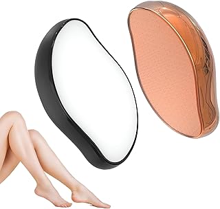 جيني مزيل شعر كريستالي، أداة تقشير سحرية لإزالة الشعر بدون ألم وقابلة لإعادة الاستخدام، مثالية للظهر والساقين والذراعين (قطعتين)