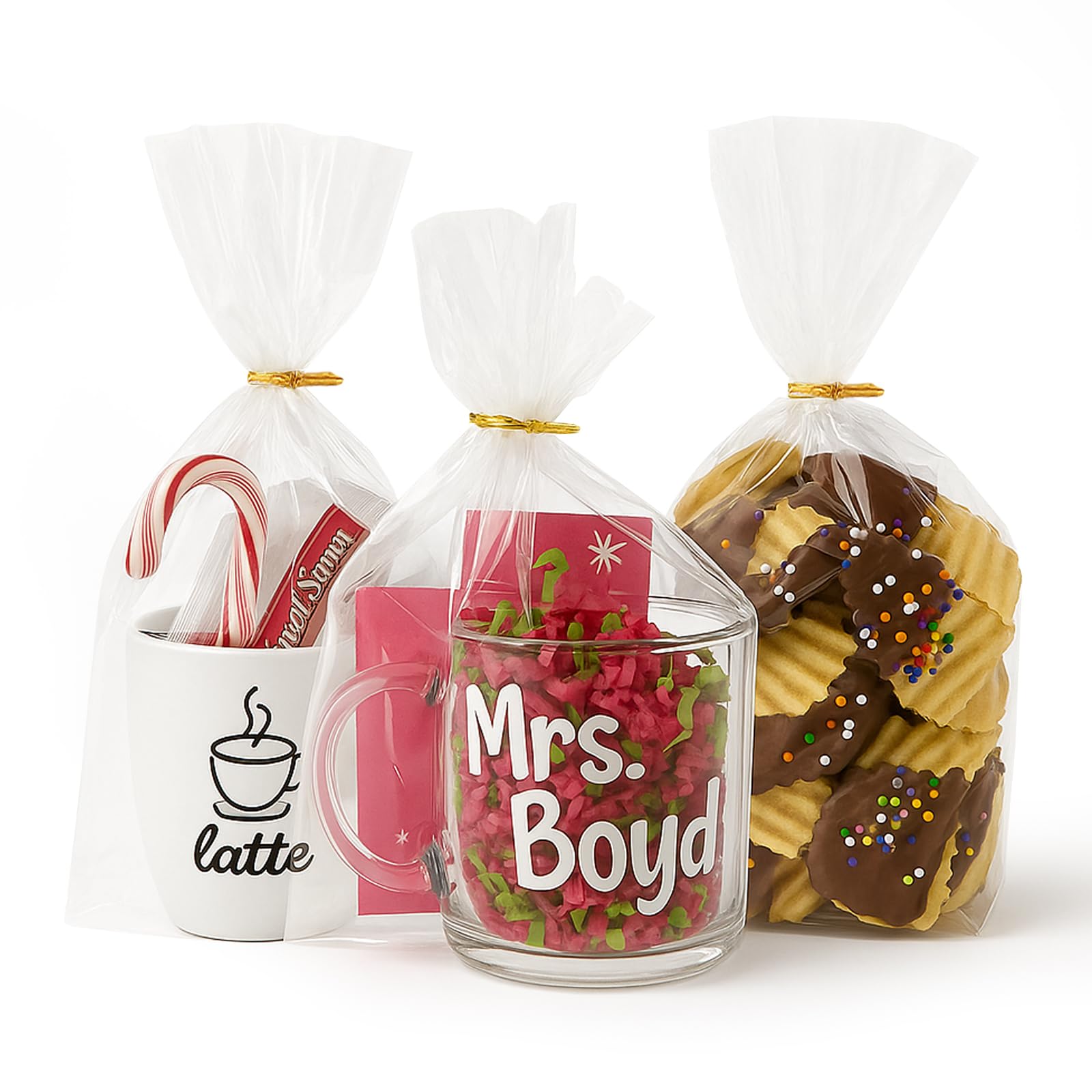 Snapklik.com : WIKDAY Cellophane Bags 100 PCS 8x11 Inches Clear Gift Gags