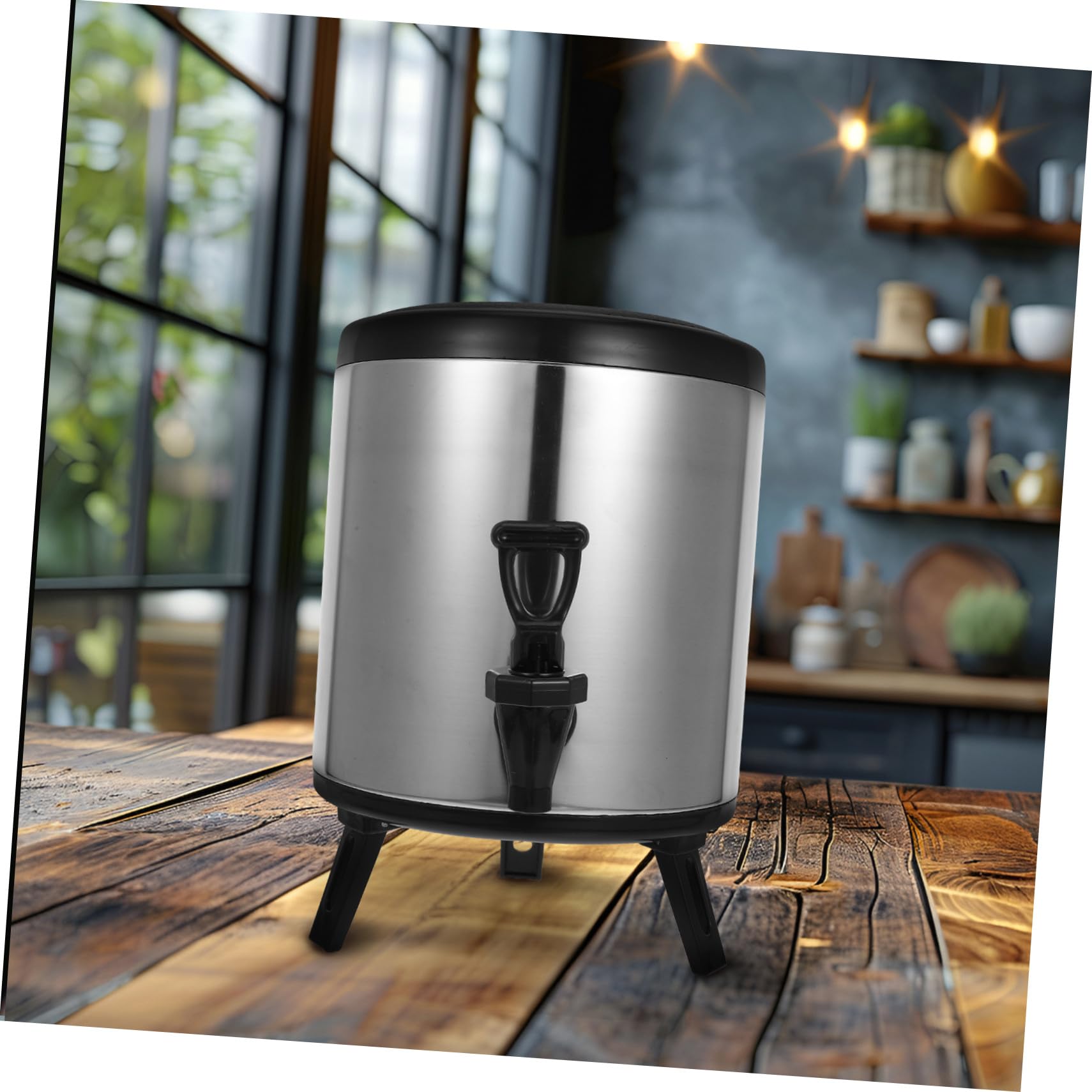 TOYANDONA Dispensador Bebidas Acero Inoxidable Doble Capa Aislado para Bebidas Calientes y Frías Profesional para Catering Eventos
