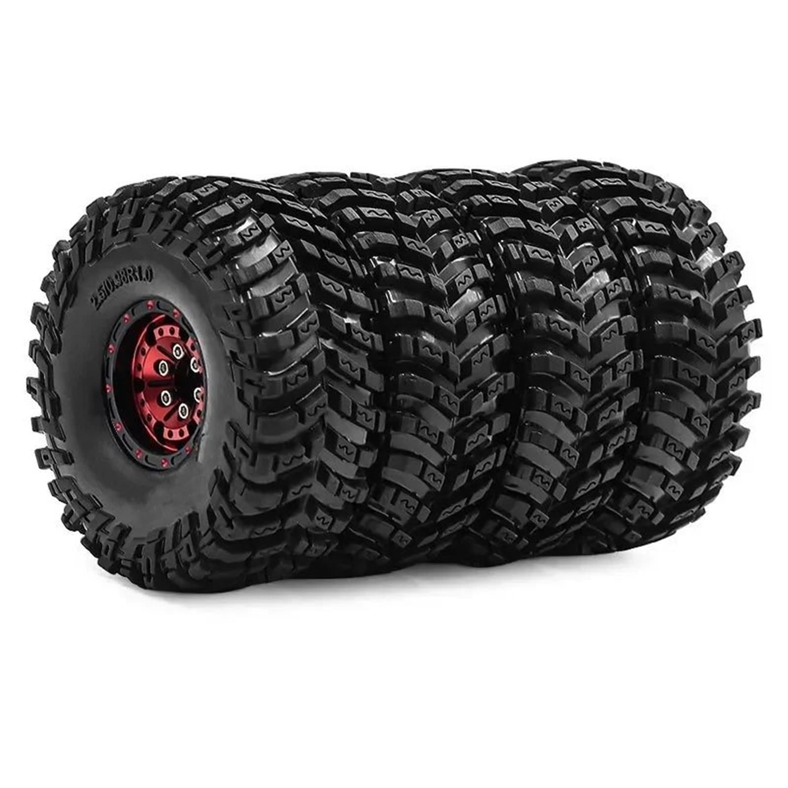 Für Axial Für SCX24 AX24 Für TRX4M Für FCX24 1/18 Schwarz Messing 1,0 "Beadlock Rad Reifen Set RC Crawler Auto RC Zubehör