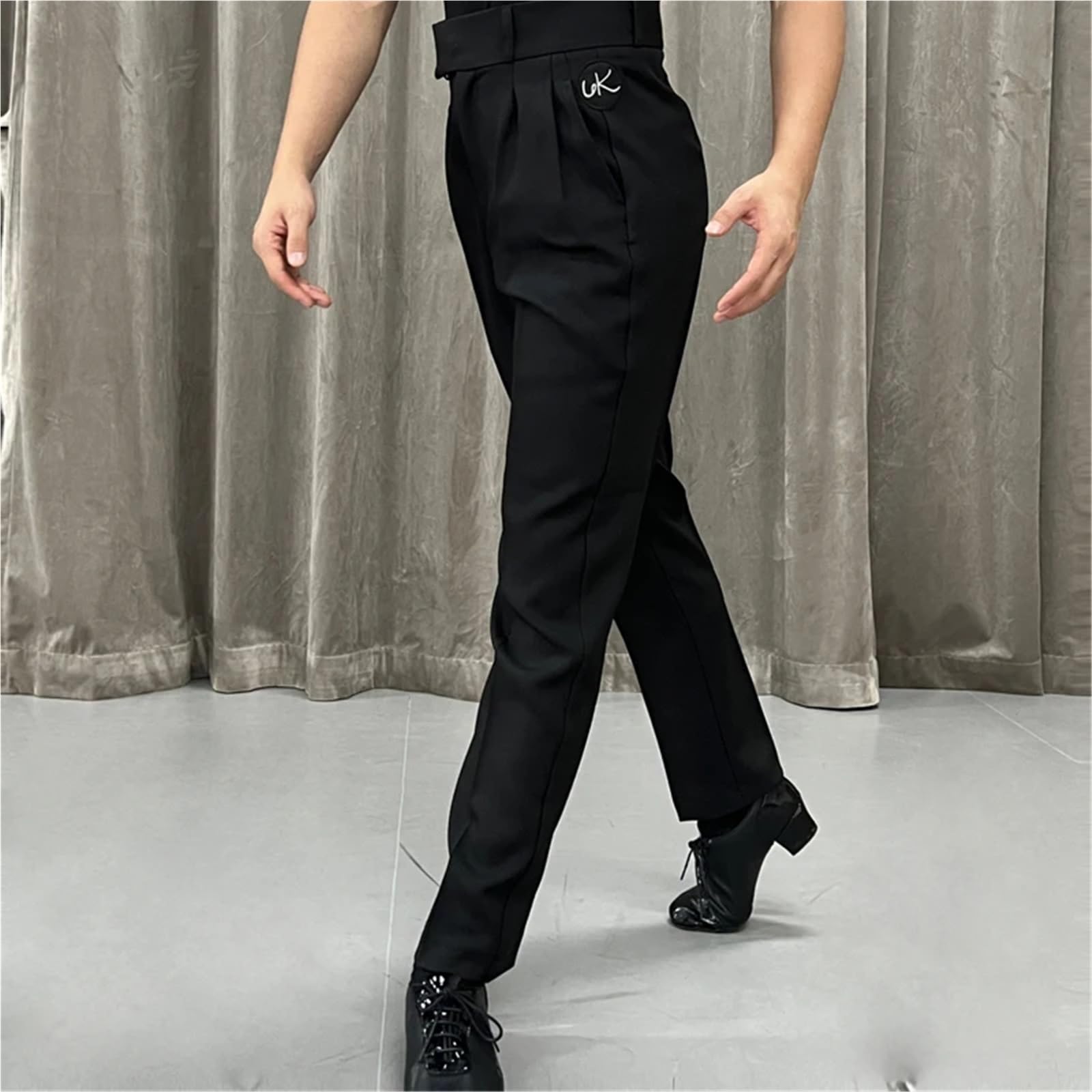 Pantalones de Baile Latino for Hombre, Pantalones actuación for salón Moderno, Traje for chachachá, Samba y Rumba para Hombre, Salsa, Jazz, Danza