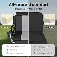 Vista 5 de HIGH POINT SPORTS Asiento plegable para estadio Sillas plegables portátiles para estadio Asiento acolchado para gradas Cojín para asiento de gradas